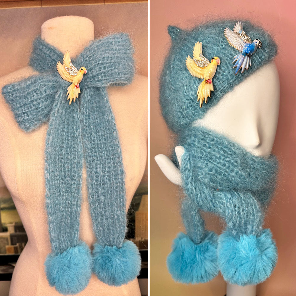 Beret & Mini Scarf "Birdie"