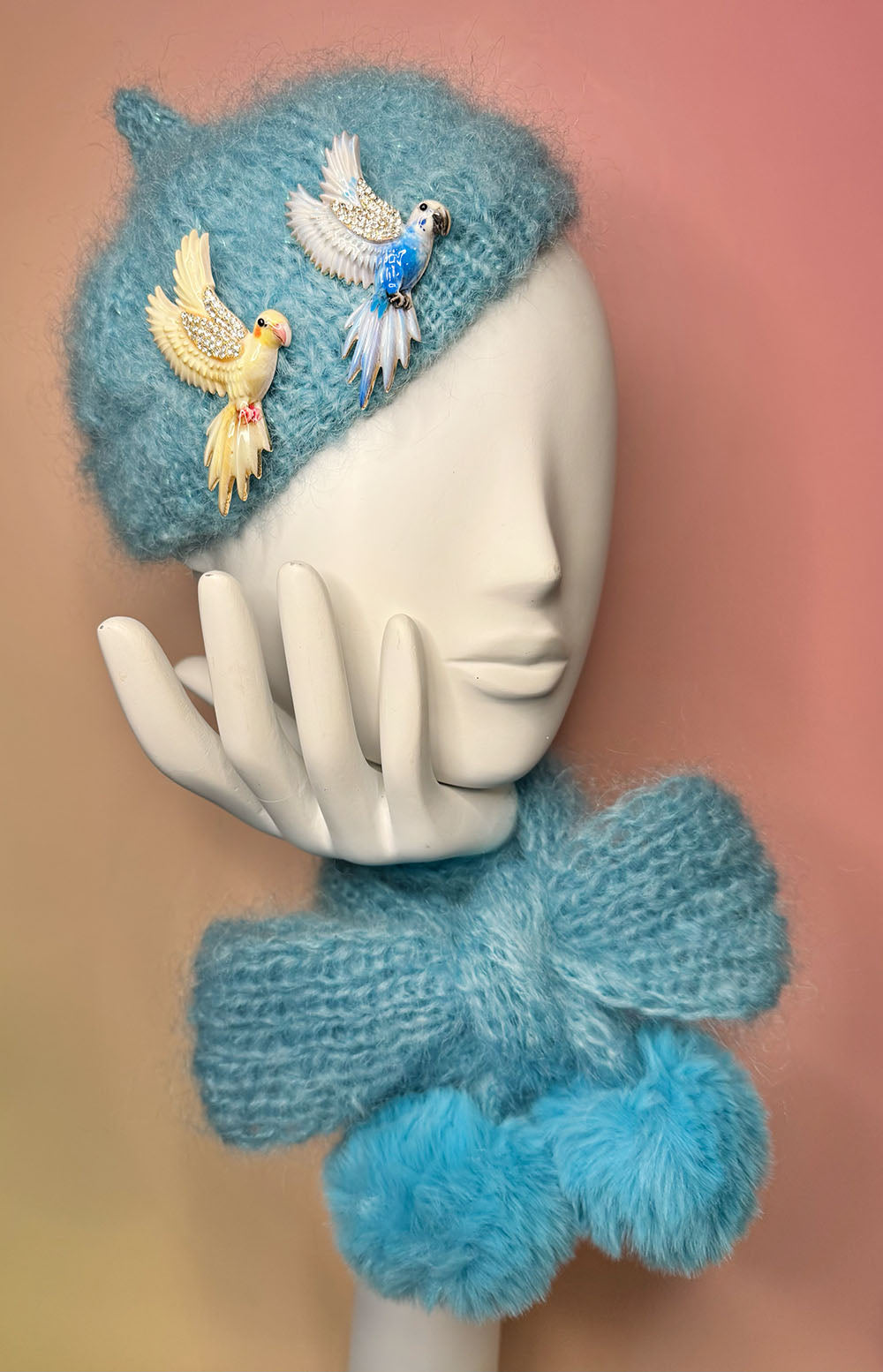 Beret & Mini Scarf "Birdie"